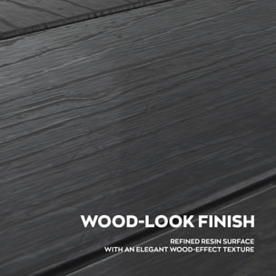 Neo 35 - Baule Portaoggetti da Giardino 54x53x56 cm Contenitore Lucchettabile in Resina Antracite