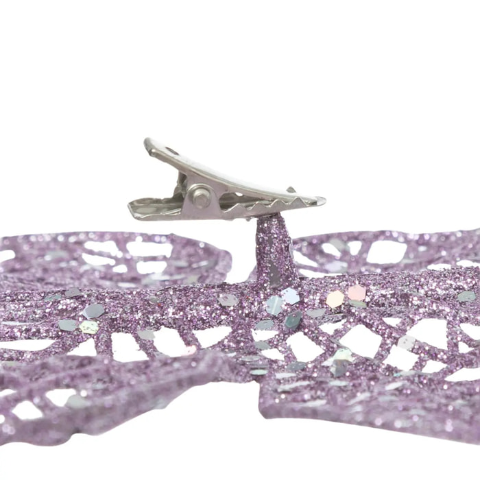 Décoration de sapin papillon lilas 21cm