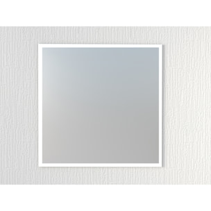 Miroir de salle de bain Cadre de lumiére led Alday, 80x80cm