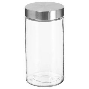 Bocal verre couvercle inox "Nixo" 1,7L