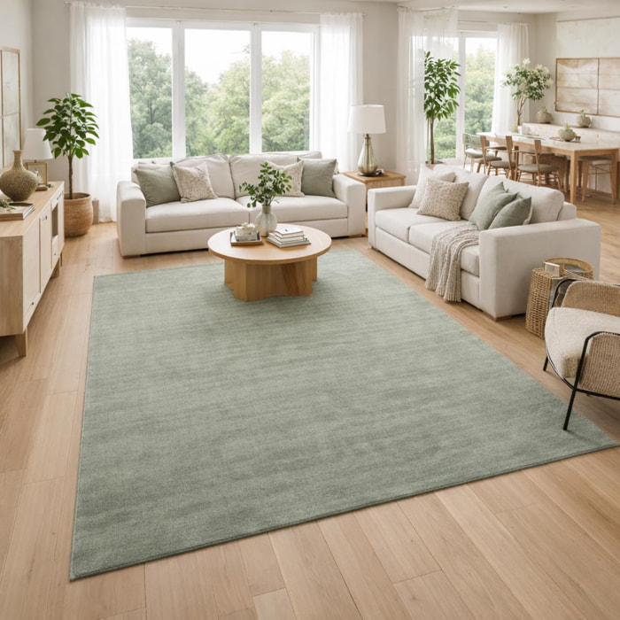 Tapis artisanal doux et soyeux tufté main en viscose