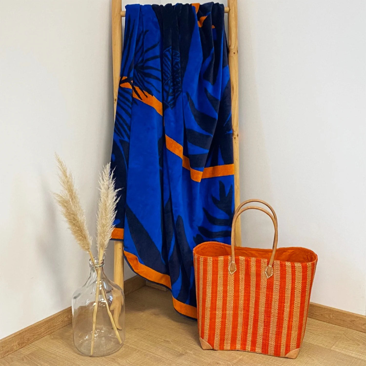 Serviette de plage éponge velours Jacquard - Sunday - 140x180cm - 400g/m²