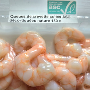 2 x Crevettes Décortiquées Nature - 2x180g - France - Maison Blanc
