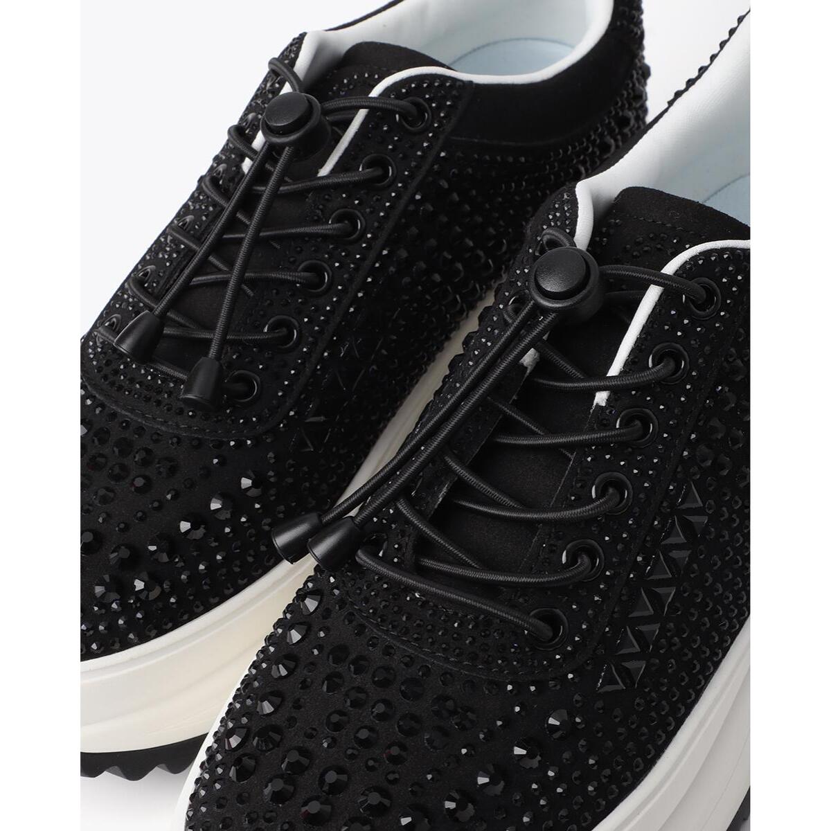 Sneakers nere con plateau e glitter