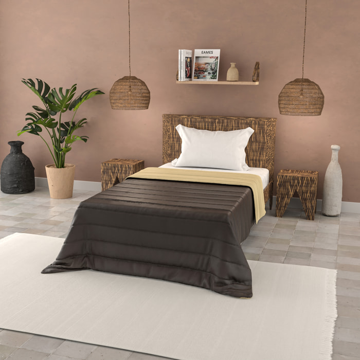 TRAPUNTINO ESTIVO BASIC PIAZZA E MEZZA, TINTA UNITA DOUBLEFACE