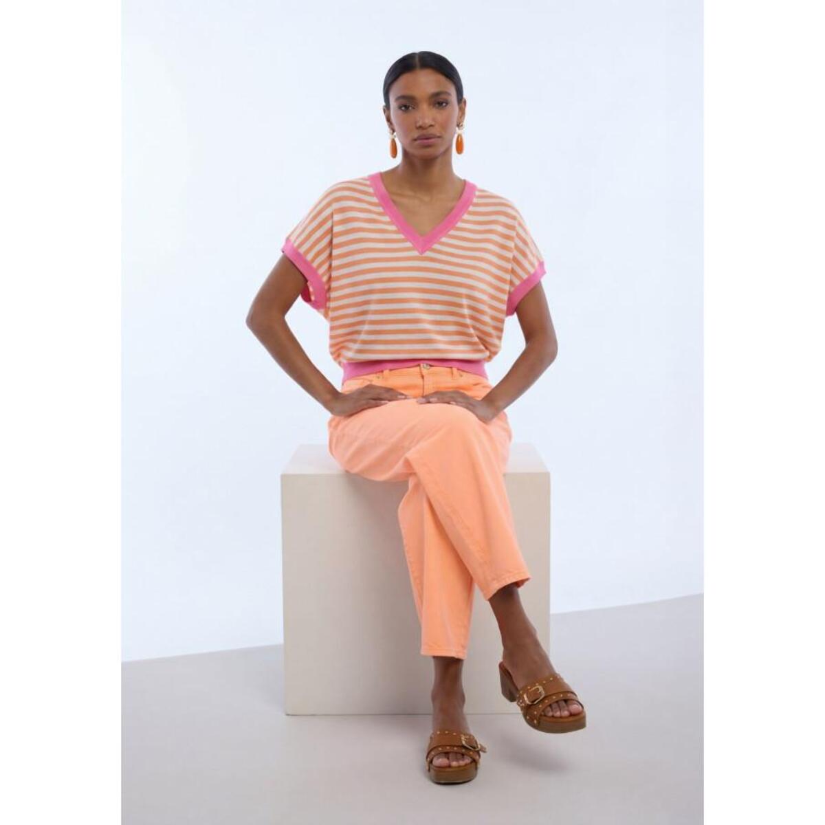 Pantaloni fluorescenti color carota