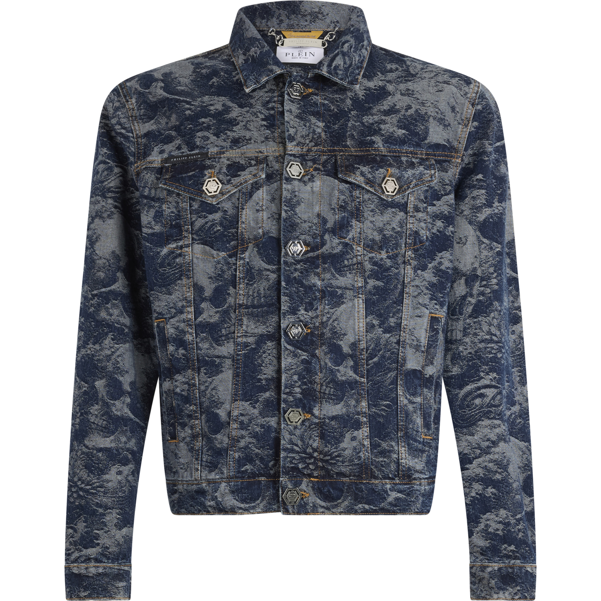 PHILIPP PLEIN Trucker Jacket  All-Over Skull Skull