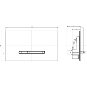 Plaque de déclenchement WC ViConnect 300S chromé mat