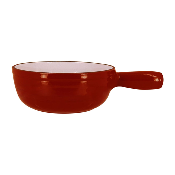Caquelon montagne 1.9l en fonte creme et brique