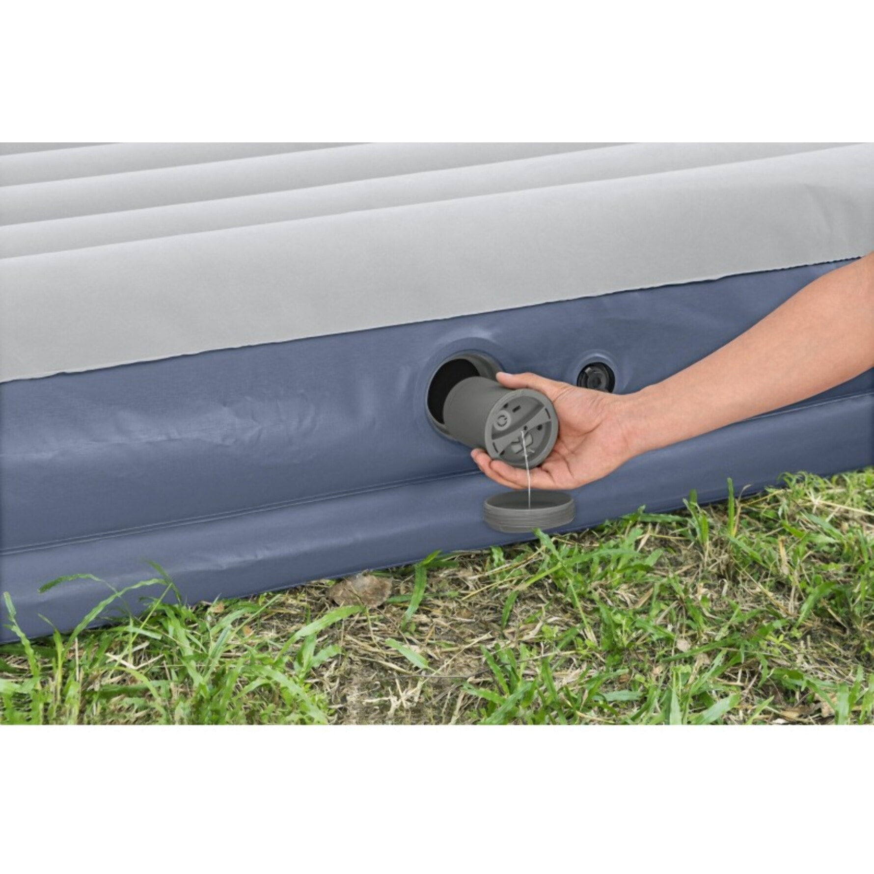 Bestway Matelas gonflable 2 personnes avec pompe rechargeable 203x152x36cm