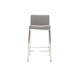 Tabouret design gris H66 cm (lot de 2) EPSILON