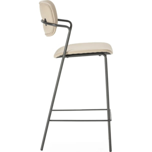 Lot de 2 tabourets en simili - SKANDI
