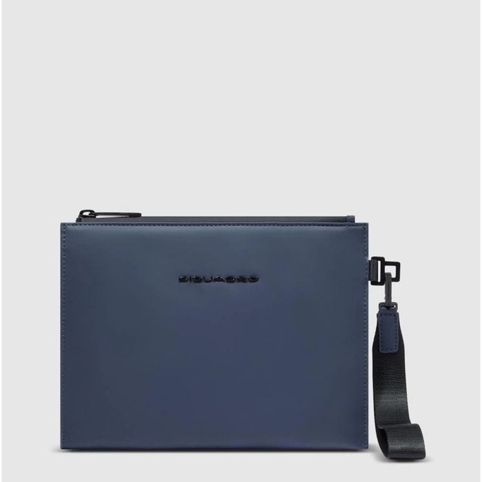 Piquadro Pochette porta iPad® 11 in tessuto gommato resistente all'acqua con tasca per AirPods®