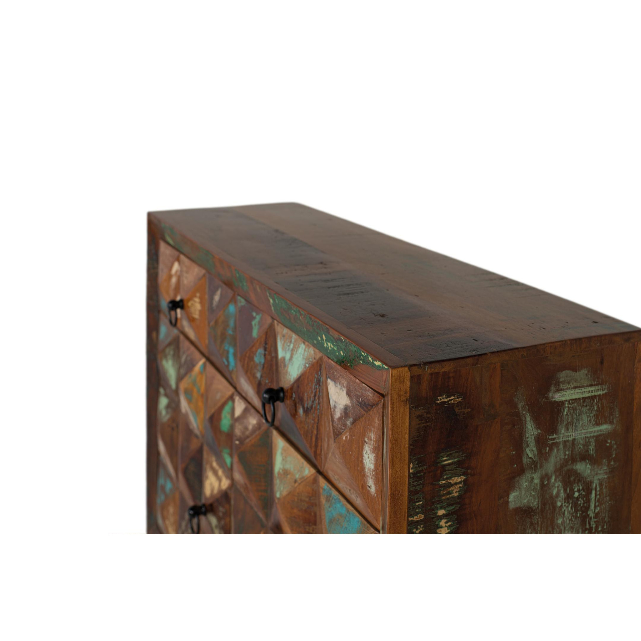 Cómoda de Madera de Mango 100 Cm Estilo Industrial Moderno