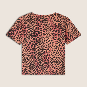 T-shirt regular fit in jersey animalier