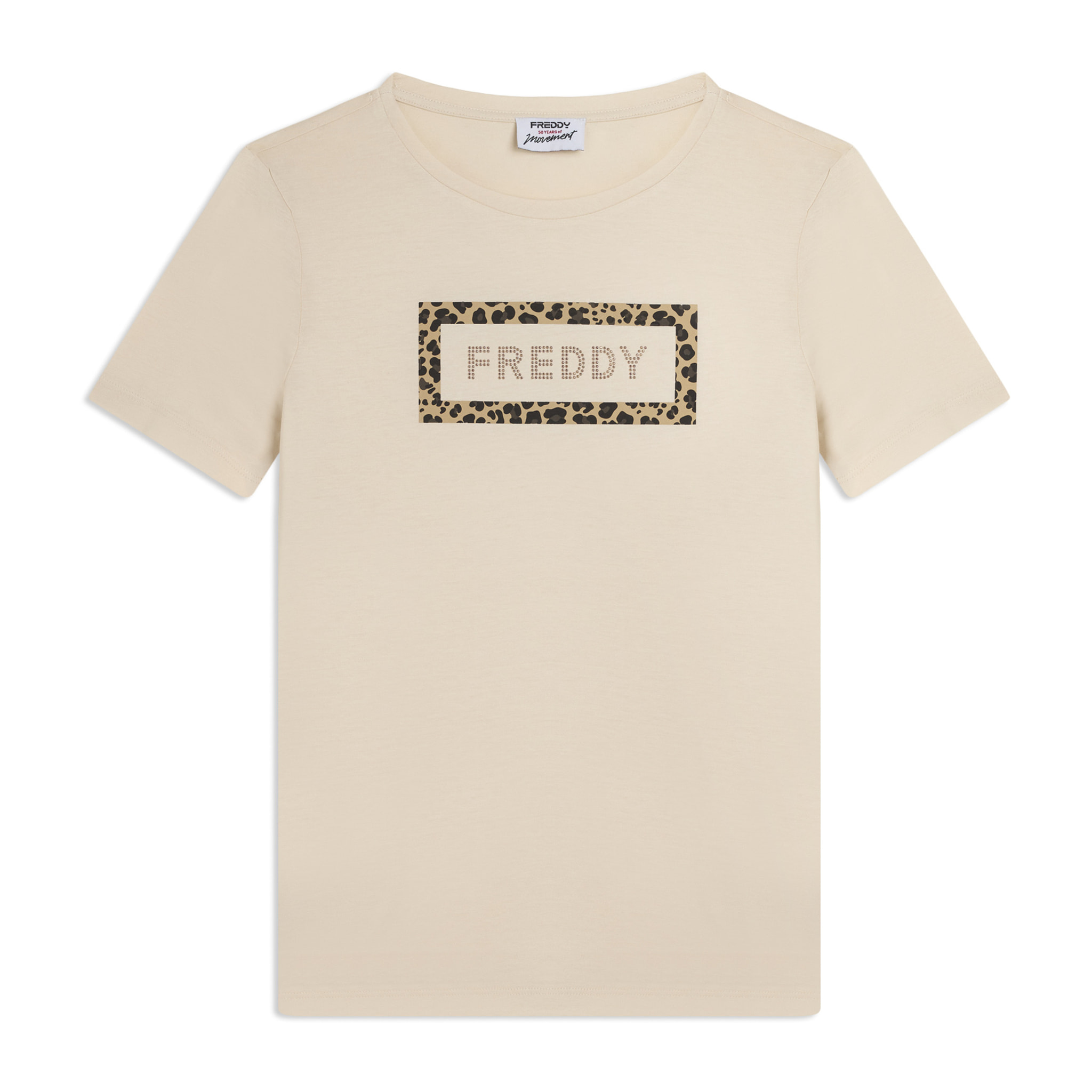 T-shirt Manica Corta con Grafica Animalier e Logo FREDDY