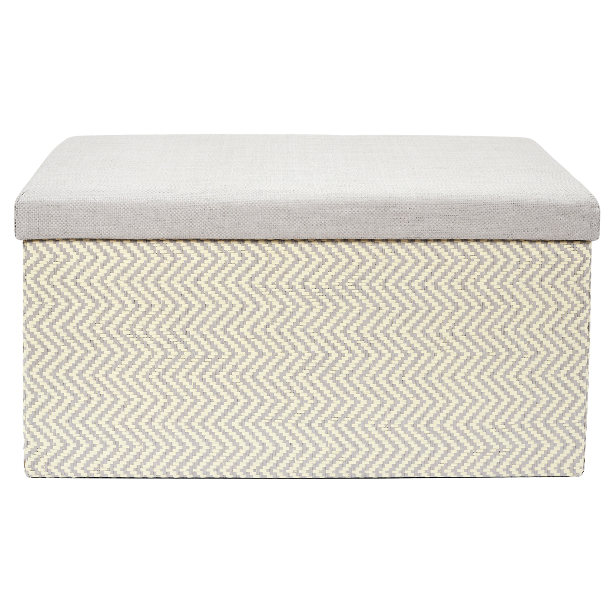 Coffre Banc Pliable Tresse Gris