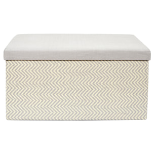Coffre Banc Pliable Tresse Gris