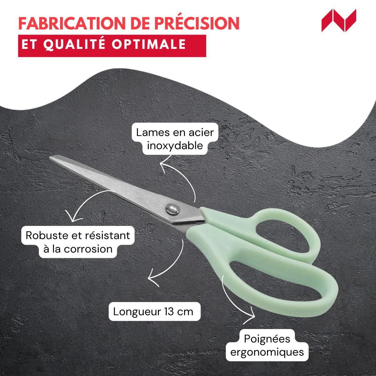 Ciseaux universels 13 cm Nirosta