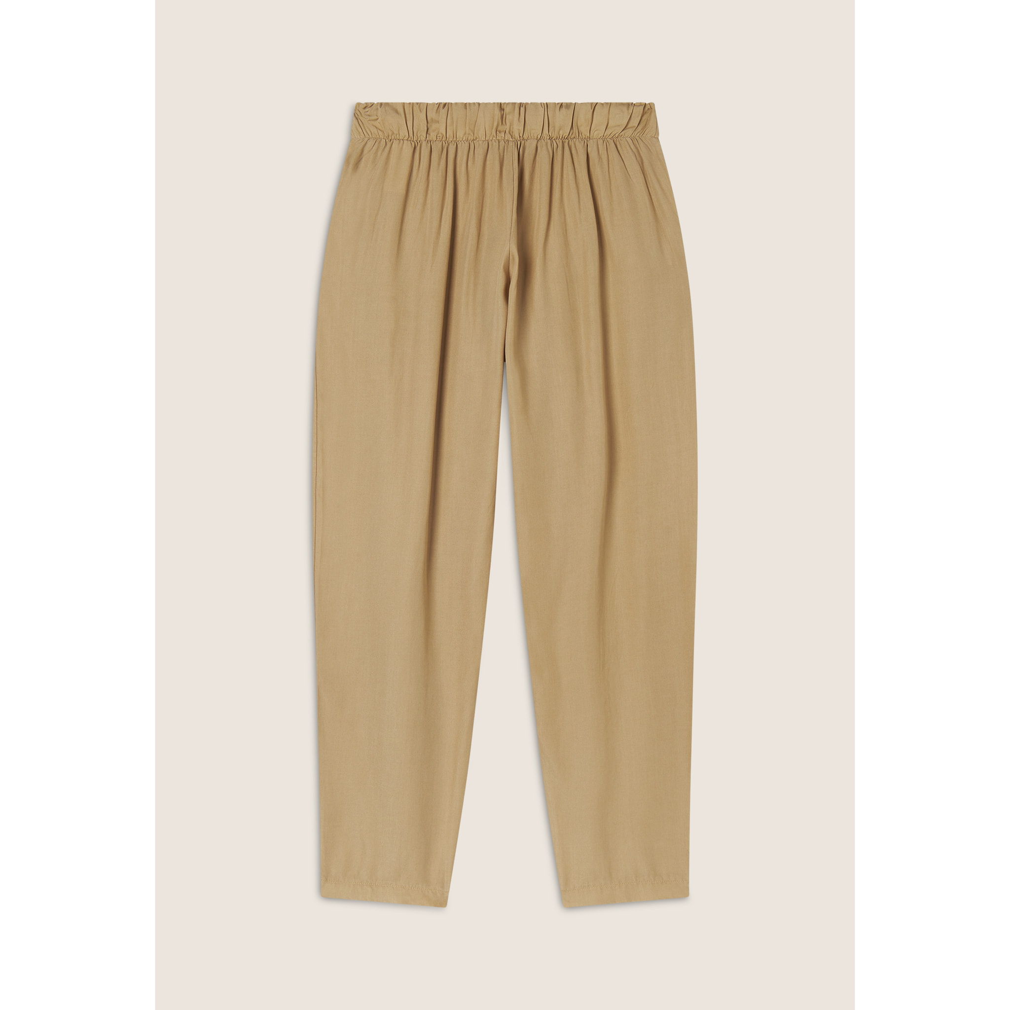 Pantaloni in Twill di Lyocell lunghezza cropped