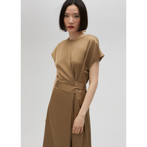 Vestito satinato annodato