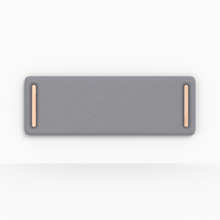 Tête de lit en tissu gris 160 cm - Katia
