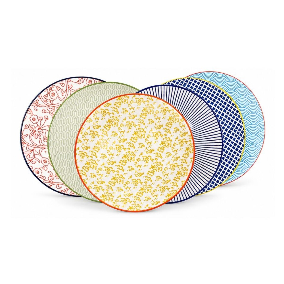 Lot de 6 assiettes à dessert design 3, SABAE