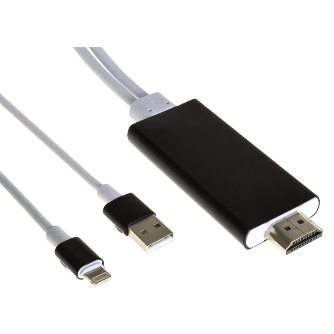 CABLE HDMI PARA iPHONE/iPAD LIGHTNING 8 PINS