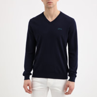 Pull Brandon - logo brodé - bleu marine