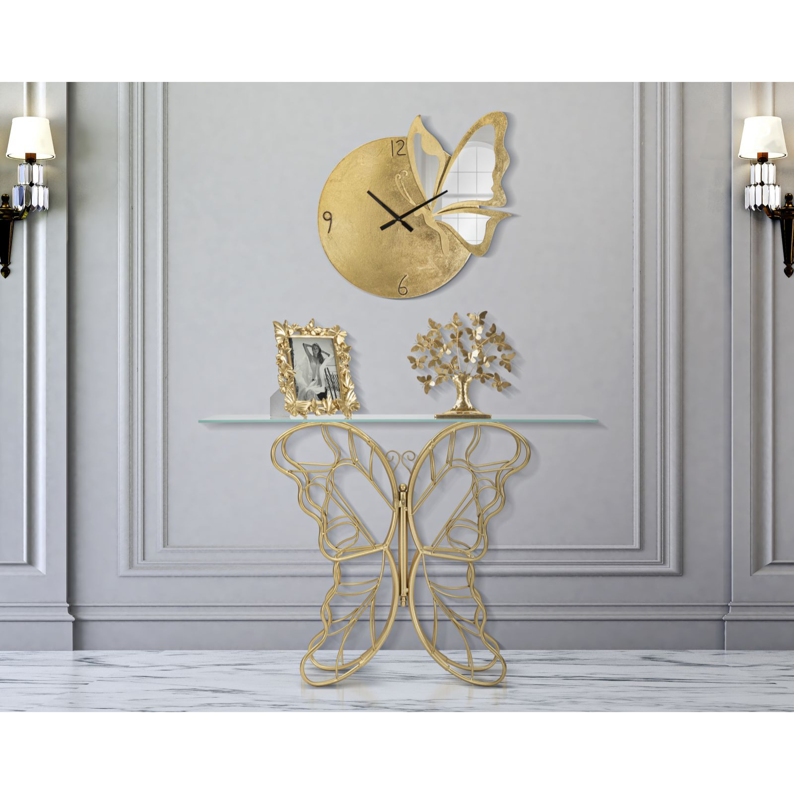 CONSOLE BUTTERFLY CM 110X40X76