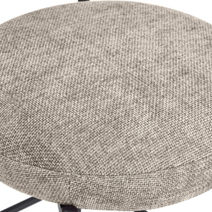 Lot de 2 tabourets de bar en tissu chenille - ORLA