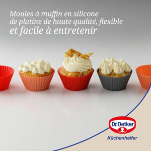 Lot de 12 caissettes muffins en silicone 7 cm Dr. Oetker Flexxibel Love