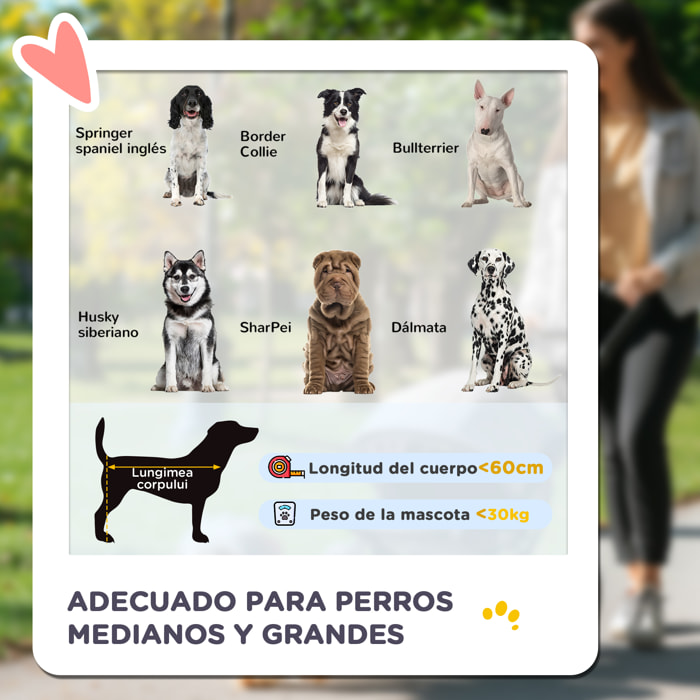 Cochecito para Perros Plegable Carrito para Mascotas con Ventanas de Malla Correas de Seguridad Bolsillos de Almacenamiento Carga 40 kg 112x65x100 cm Gris y Negro