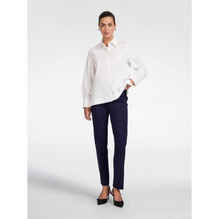 Elena Mirò - Pantaloni slim in punto milano - Blu