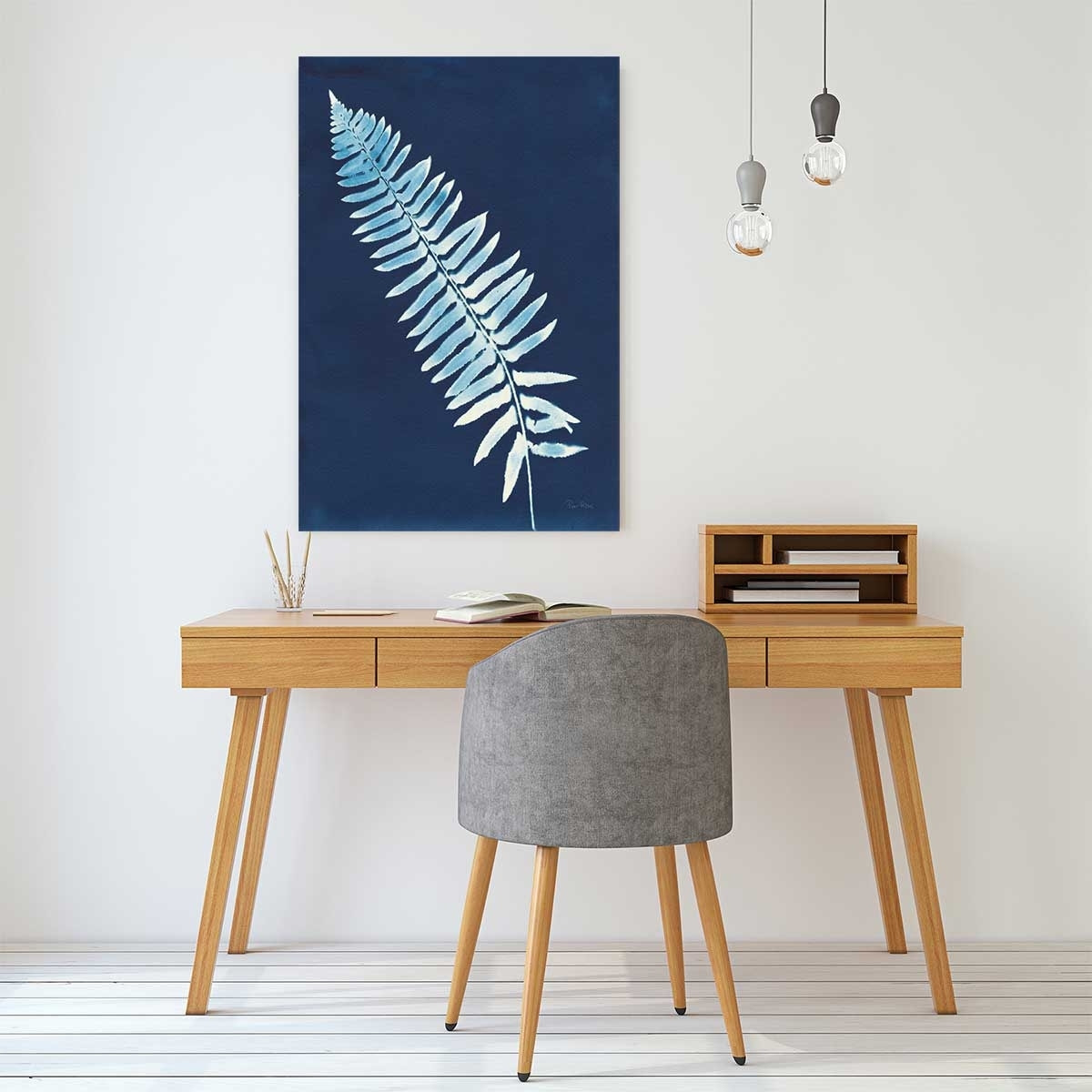 Tableau fleurs Fougère bleue Tableau plexiglas