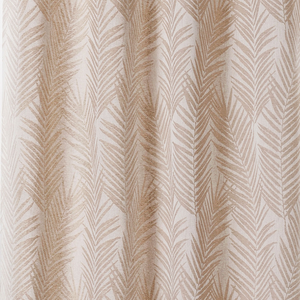 Tissu imprimé feuille de palmier - Naturel
