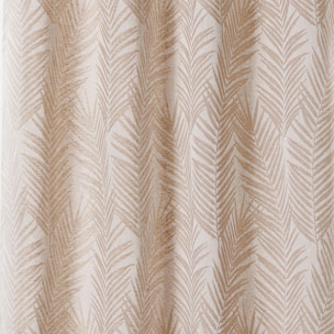 Tissu imprimé feuille de palmier - Naturel