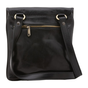 Borsa a tracolla da uomo in vera pelle - Modello False - Made in Italy - 25.0 x 23.0 x 4.0 cm