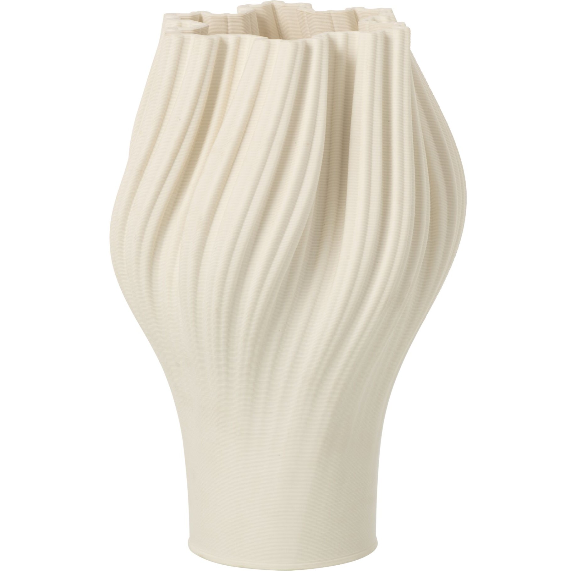 J-Line Vase Impression 3D - grès - blanc - small
