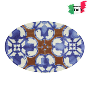 Piatto da portata ovale Ravello in ceramica sottosmalto