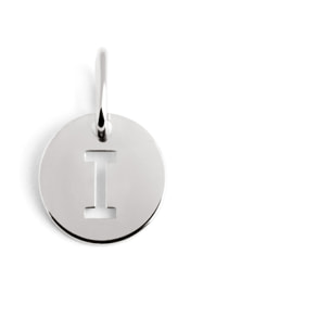 Charm Mini Medallion Letter in Argento