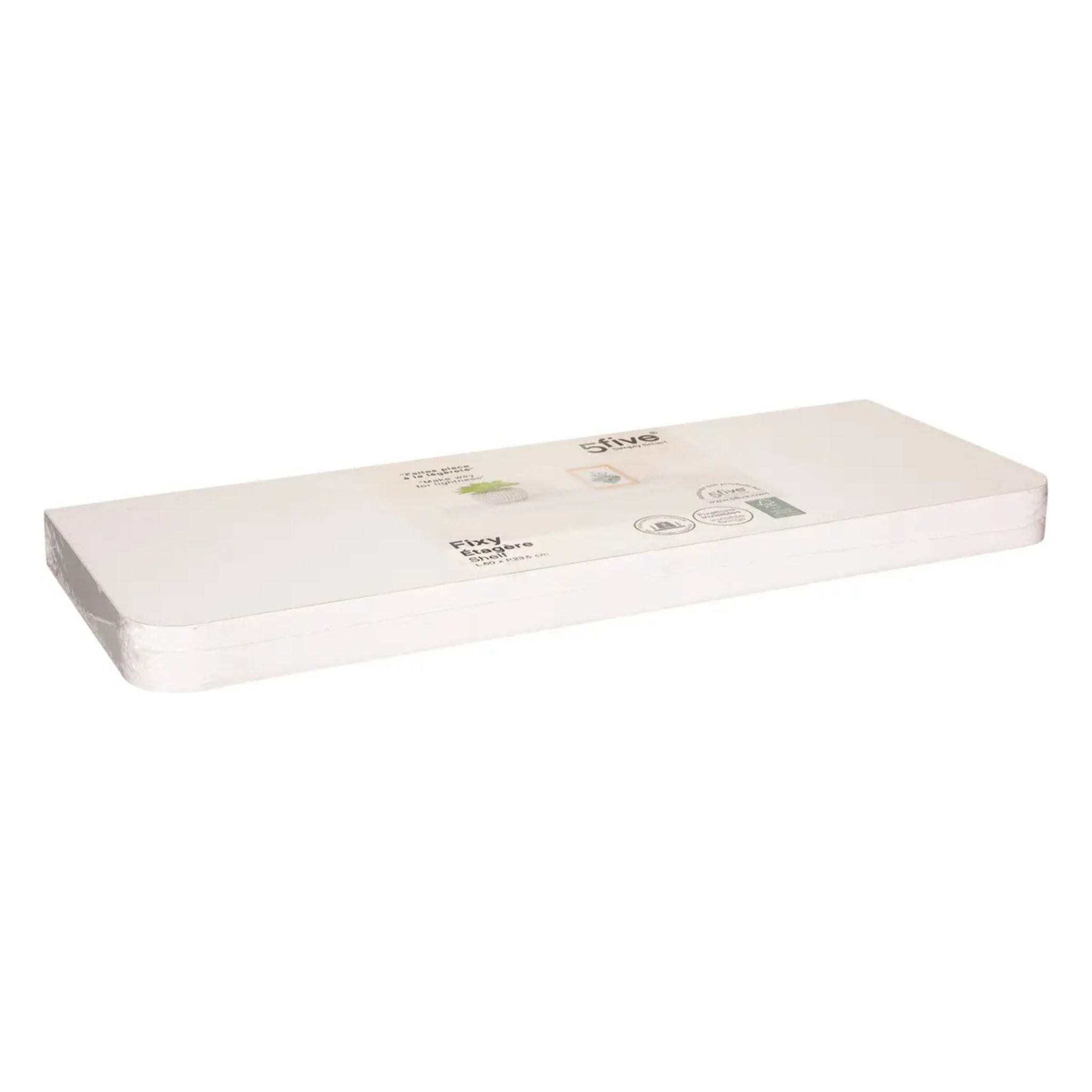 Étagère "Fixy" arrondie blanc 60x23,5cm