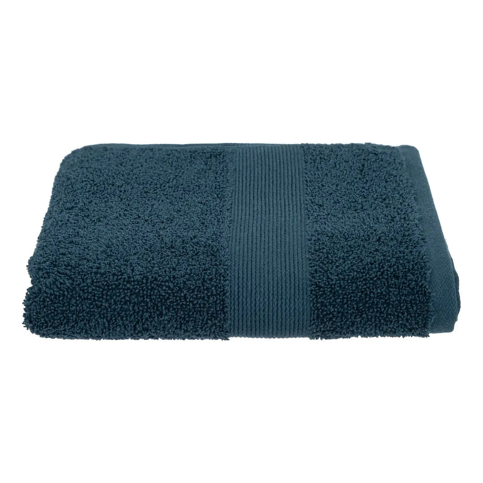 Serviette de toilette "Praia" en coton 50x90cm bleu égéen