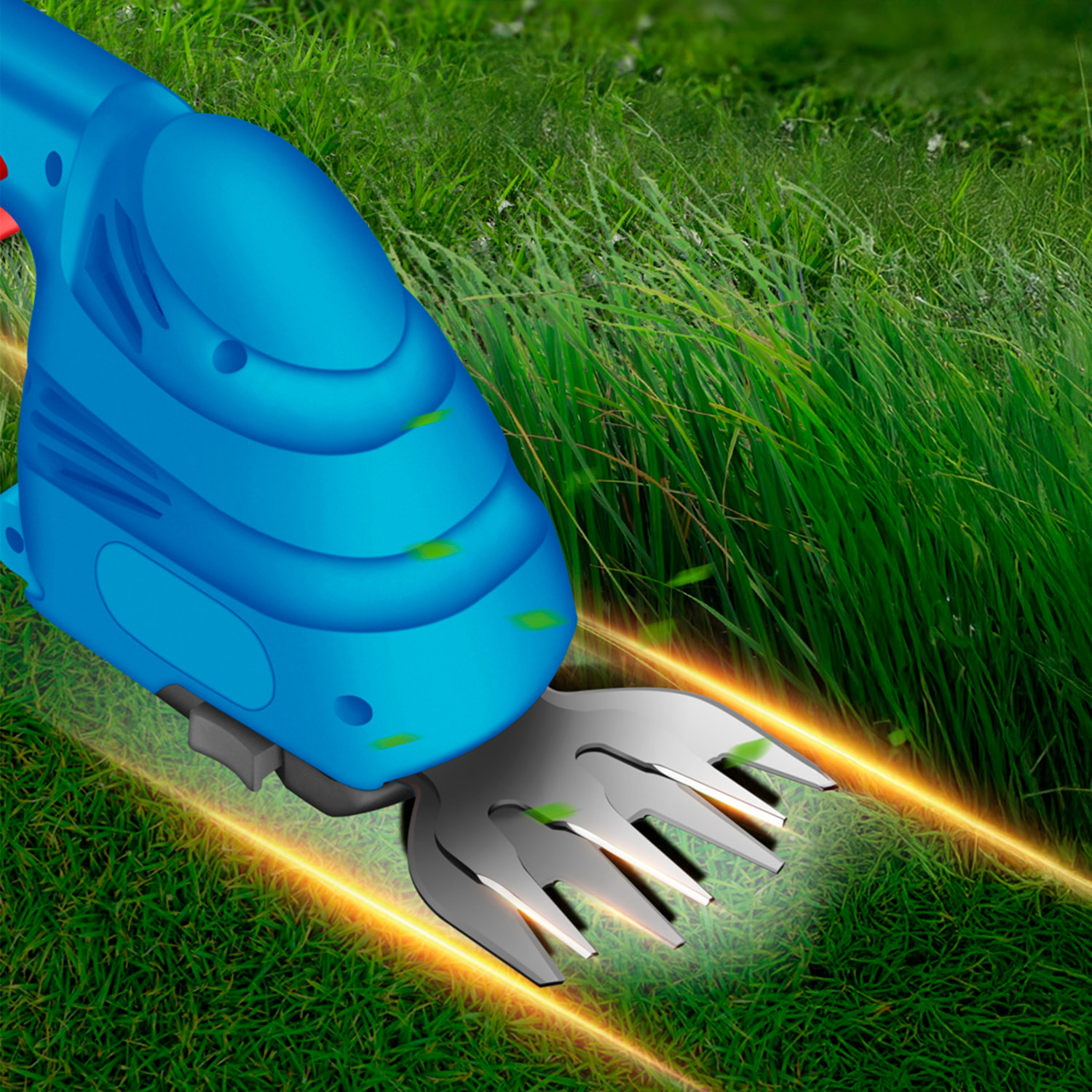 Recortadora de setos eléctrica 7.4V con 1350 rpm.