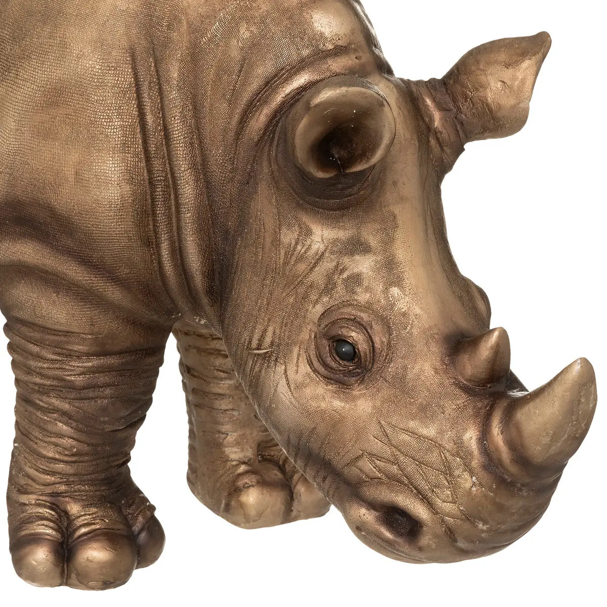 Statue "Rhinoceros" - doré H45 cm