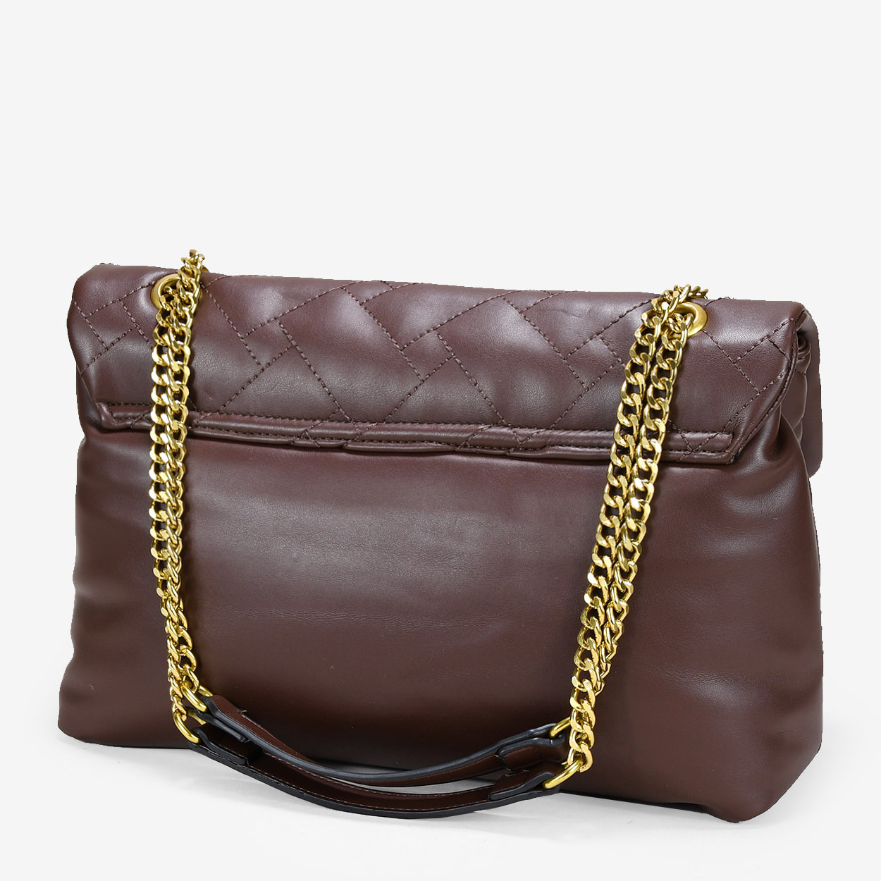 Bolso de hombro marrón grande