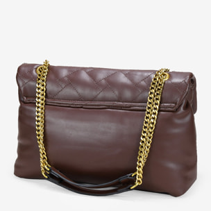 Bolso de hombro marrón grande