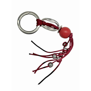Cuelgabolso_llavero Kiss charms y bolas en rojo