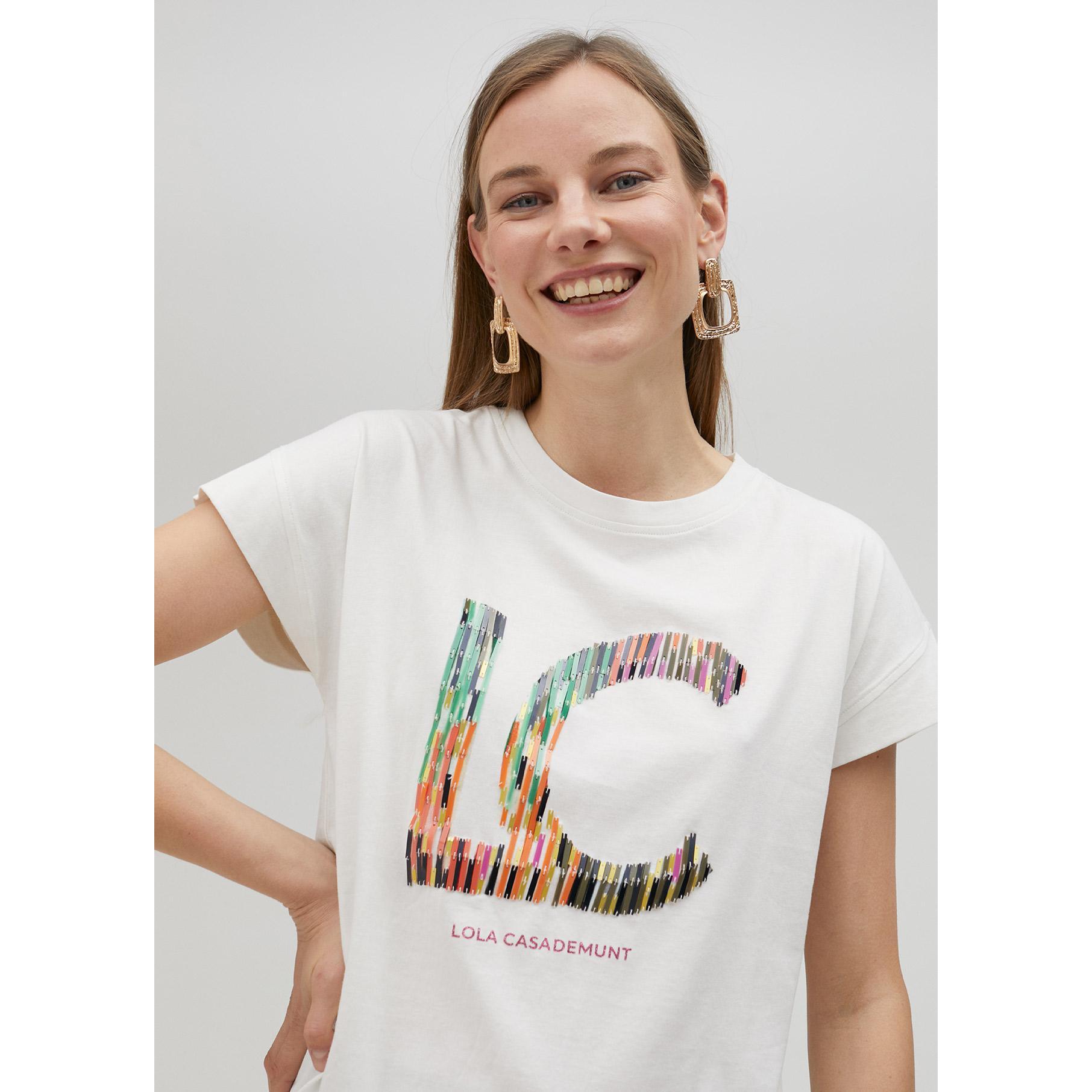 Maglietta con logo multirighe