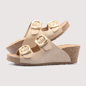Cuña Serraje Beige - Nijar